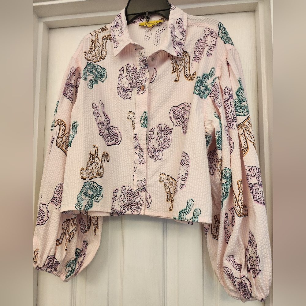 Circus NY seersucker bottom down shirt
